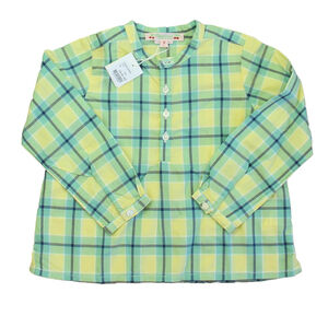 Bonpoint Girls Green | Yellow Plaid Blouse size: 2T
